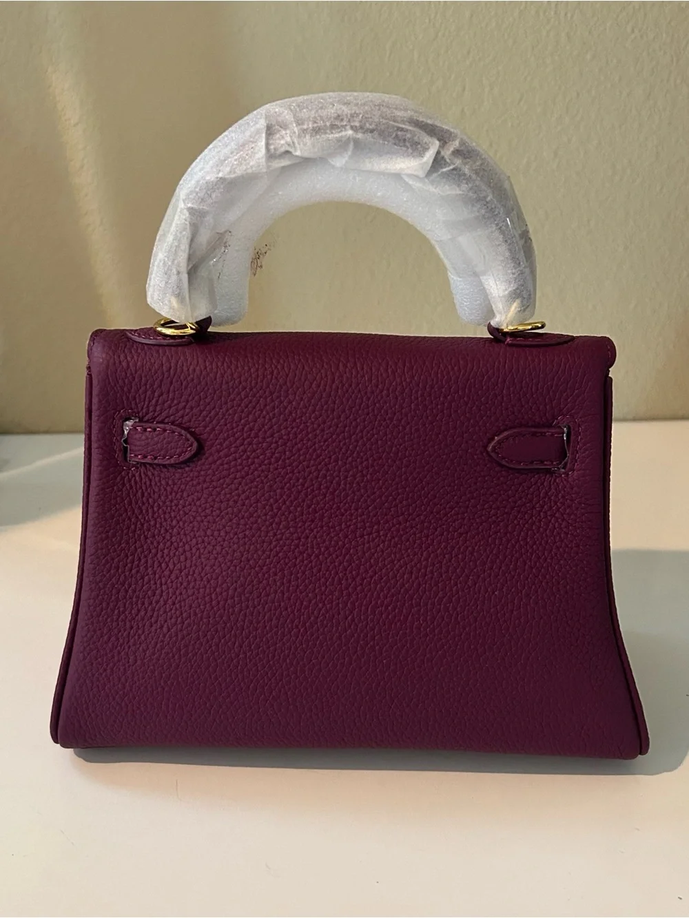 20cm Purple Mini Leather Satchel